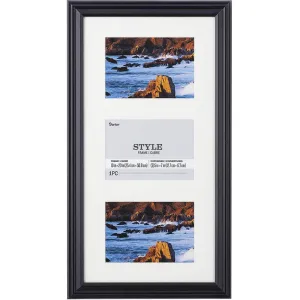 10 x 20 Picture Frame: 3 Photo, Black, 12.01 x 22 inches