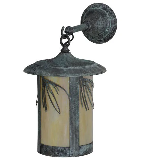 10"W Fulton Lone Pine Hanging Outdoor Wall Sconce