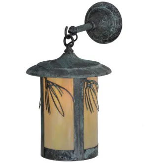 10"W Fulton Lone Pine Hanging Outdoor Wall Sconce