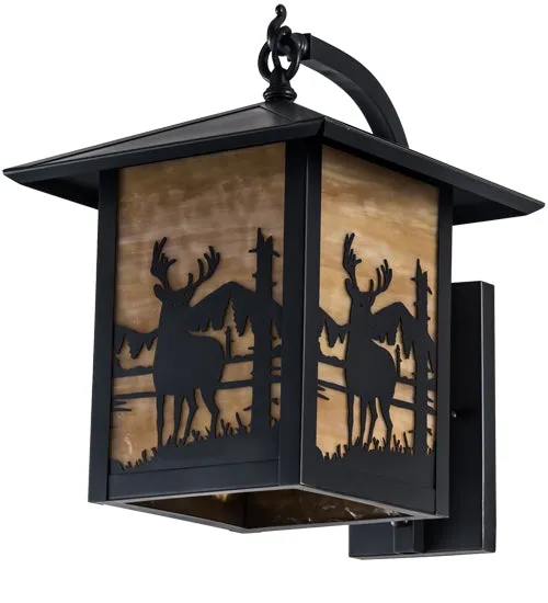 12"W Seneca Deer Creek Hanging Outdoor Wall Sconce