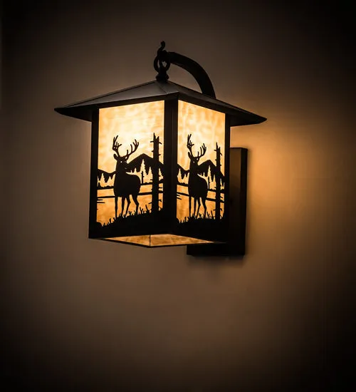 12"W Seneca Deer Creek Hanging Outdoor Wall Sconce