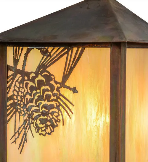 12"W Seneca Winter Pine Outdoor Wall Sconce