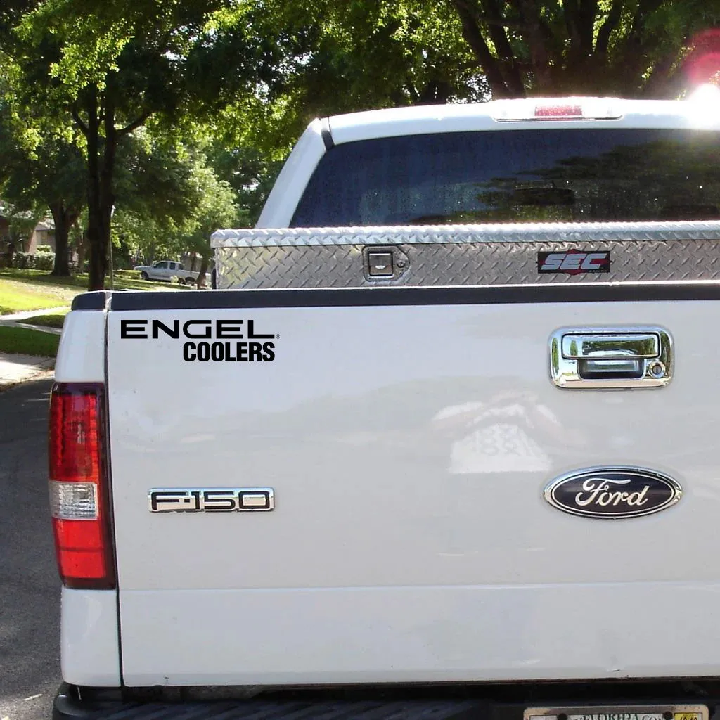 7.5" ENGEL COOLERS Window Decal in Black or Red and Blue