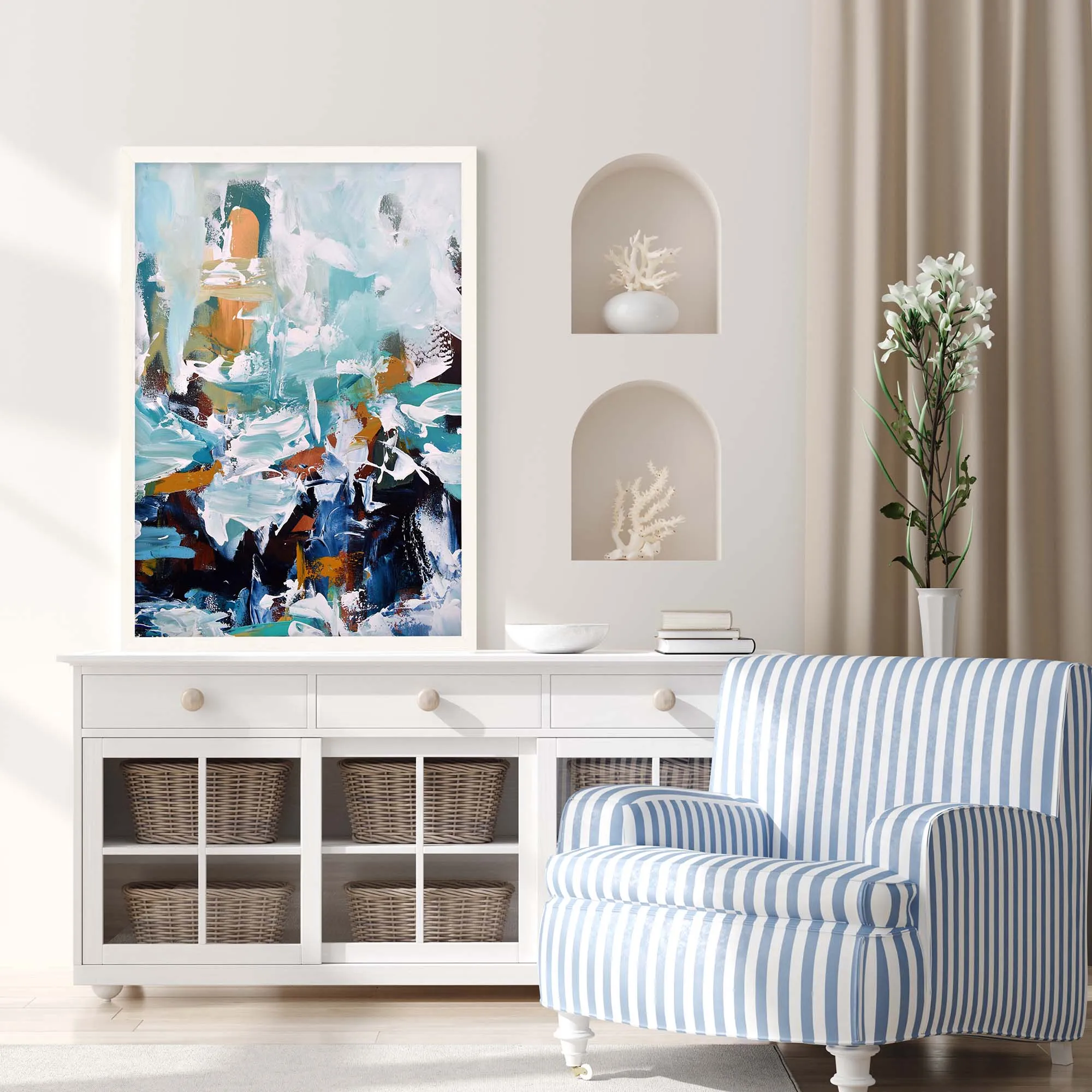 Abstract 253 Framed Art