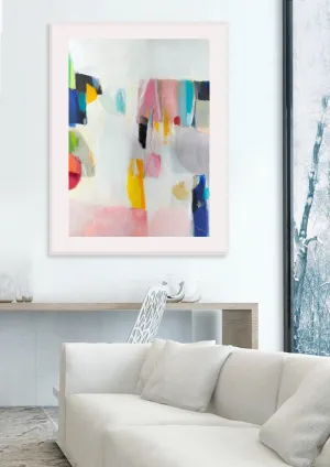 Abstract art print, modern landscape, Print on Canvas, colorful, Art Print for living Room, abstract Giclee print, abstract painting