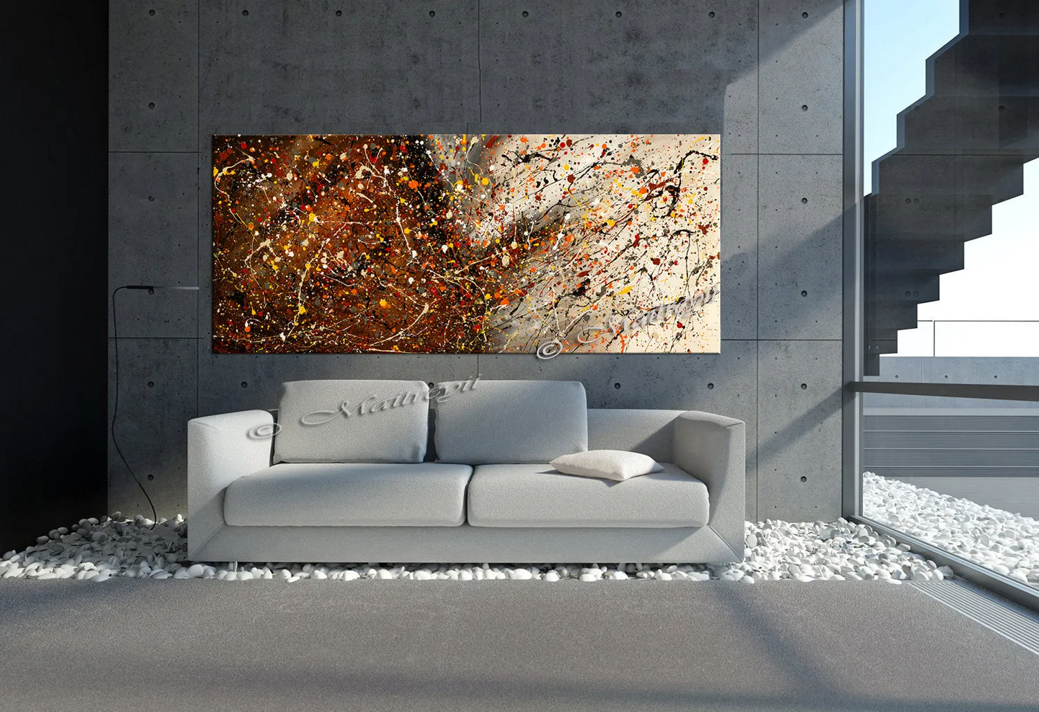 Abstract Paintings For Sale | Jackson Pollock Style | Large Modern Art - Vintage Beauty 111