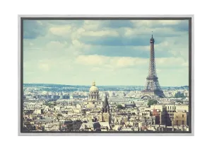 Aerial of Paris with Eiffel Tower, France | Canvas Wall Art Print