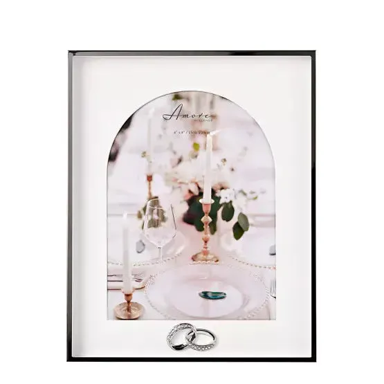 Amore Box Arch Photo Frame with Rings - Various Sizes Available