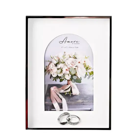 Amore Box Arch Photo Frame with Rings - Various Sizes Available