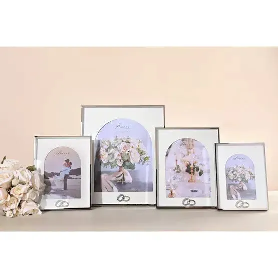 Amore Box Arch Photo Frame with Rings - Various Sizes Available