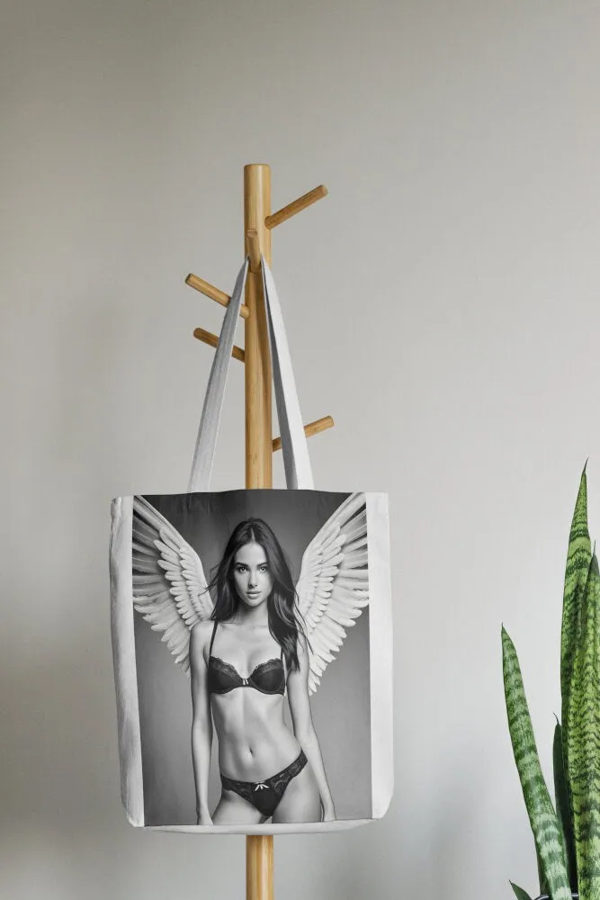 Angel Picture Black And White PRINTABLE ART, Fashion Poster, B&W Fashion Photography, Angel Portrait, Bikini Poster, Elegant And Beautiful