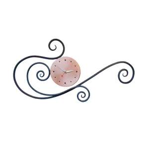 Asymmetrical Scroll Wall Clock