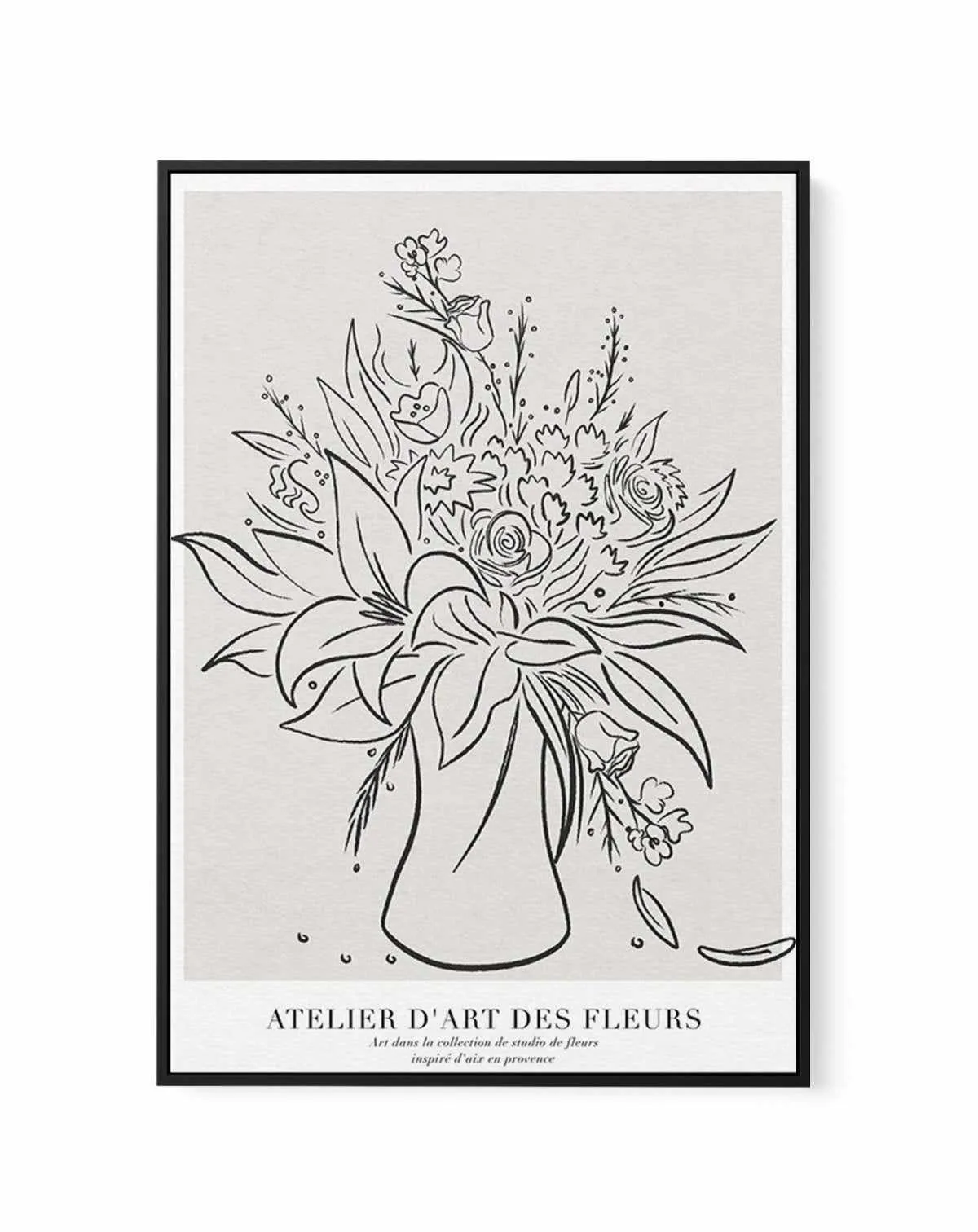 Atelier D'art Des Fleurs | Framed Canvas Art Print