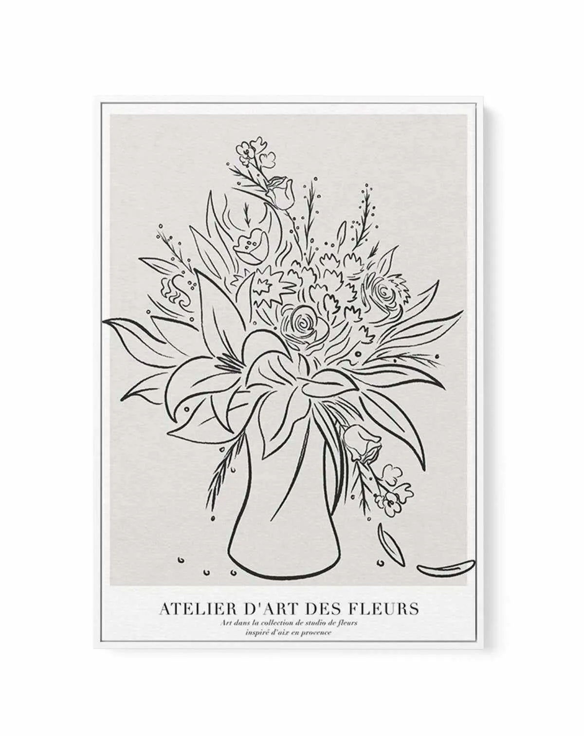 Atelier D'art Des Fleurs | Framed Canvas Art Print