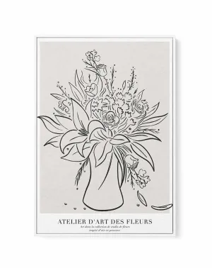 Atelier D'art Des Fleurs | Framed Canvas Art Print