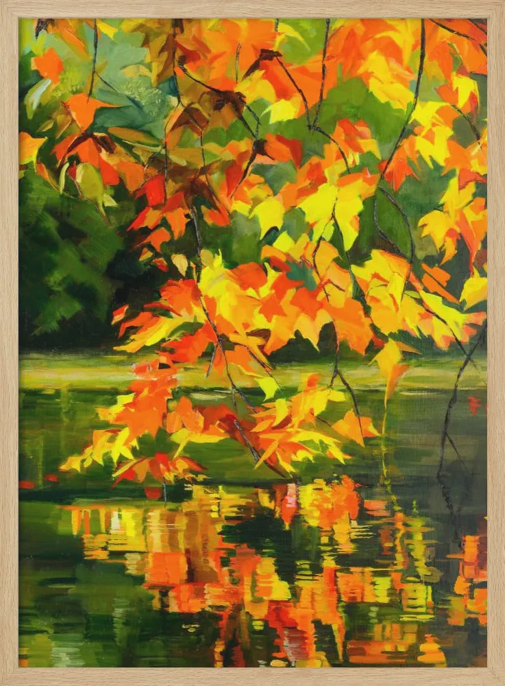 Autumn Reflections - Stretched Canvas, Poster or Fine Art Print