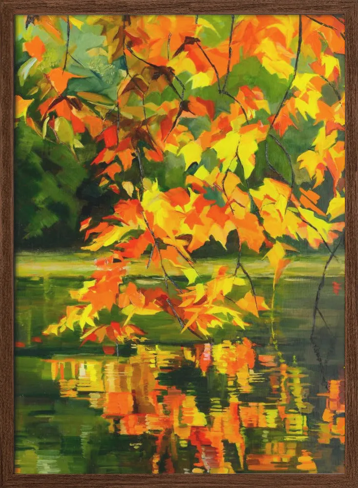 Autumn Reflections - Stretched Canvas, Poster or Fine Art Print
