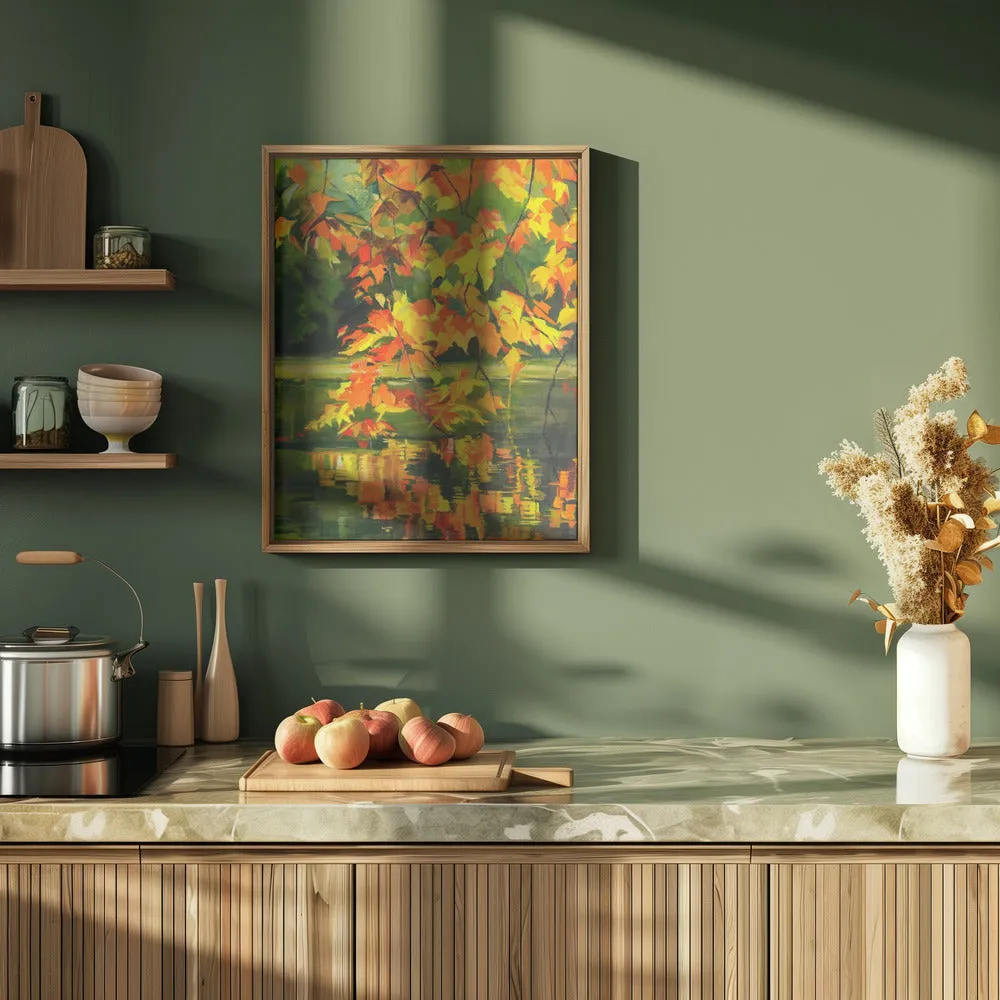 Autumn Reflections - Stretched Canvas, Poster or Fine Art Print