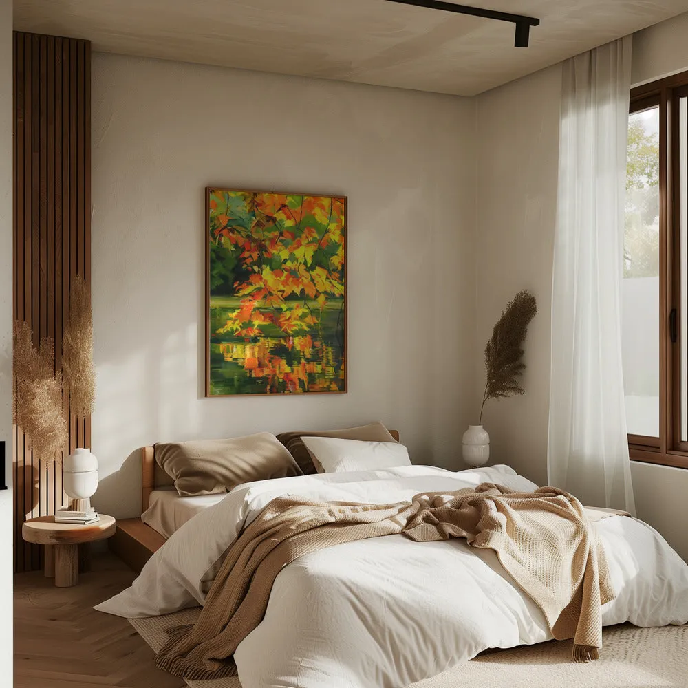 Autumn Reflections - Stretched Canvas, Poster or Fine Art Print