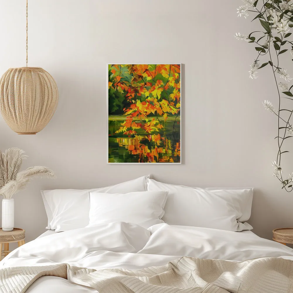 Autumn Reflections - Stretched Canvas, Poster or Fine Art Print