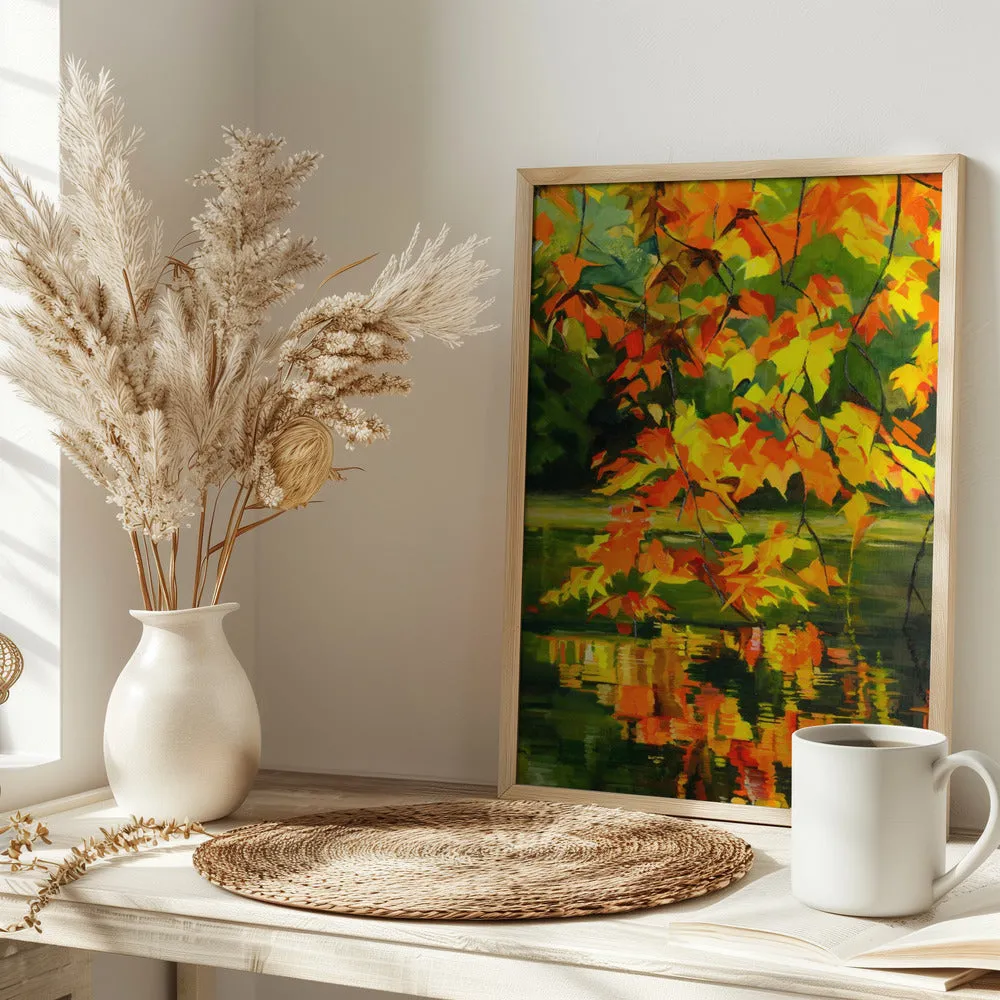 Autumn Reflections - Stretched Canvas, Poster or Fine Art Print