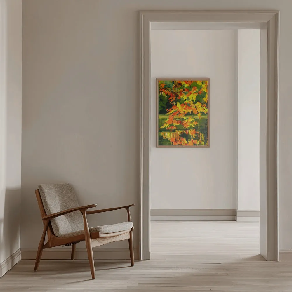 Autumn Reflections - Stretched Canvas, Poster or Fine Art Print