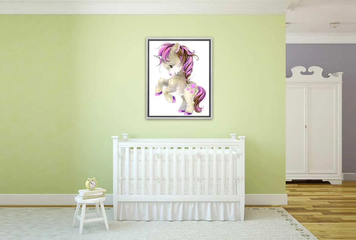 Baby Unicorn | Kids Wall Art Print