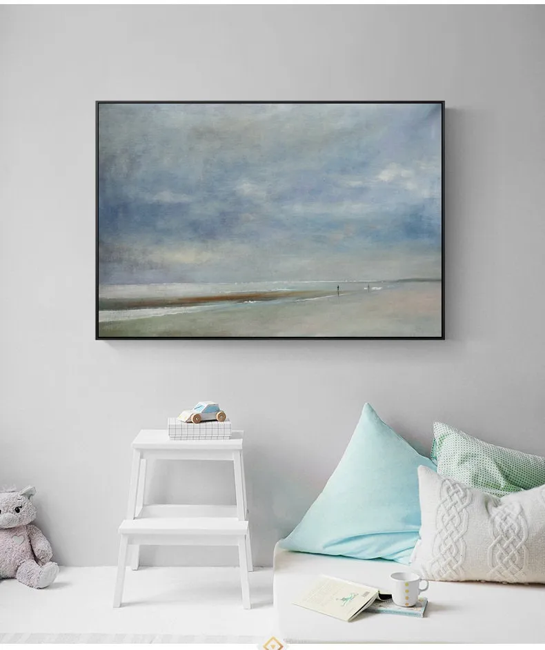 Beach Abstract Acrylic Painting Sky And Sea Painting Ap013