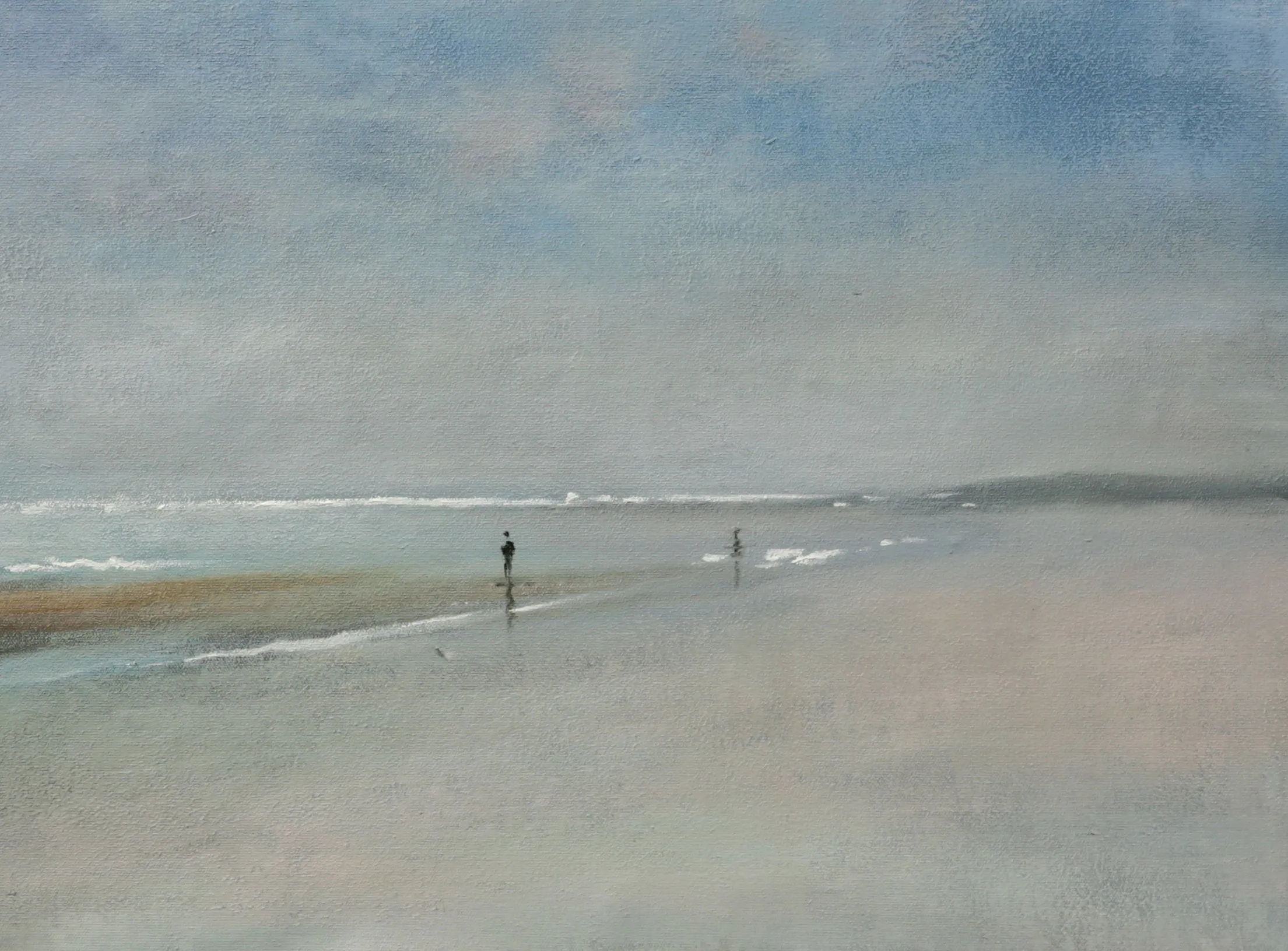 Beach Abstract Acrylic Painting Sky And Sea Painting Ap013