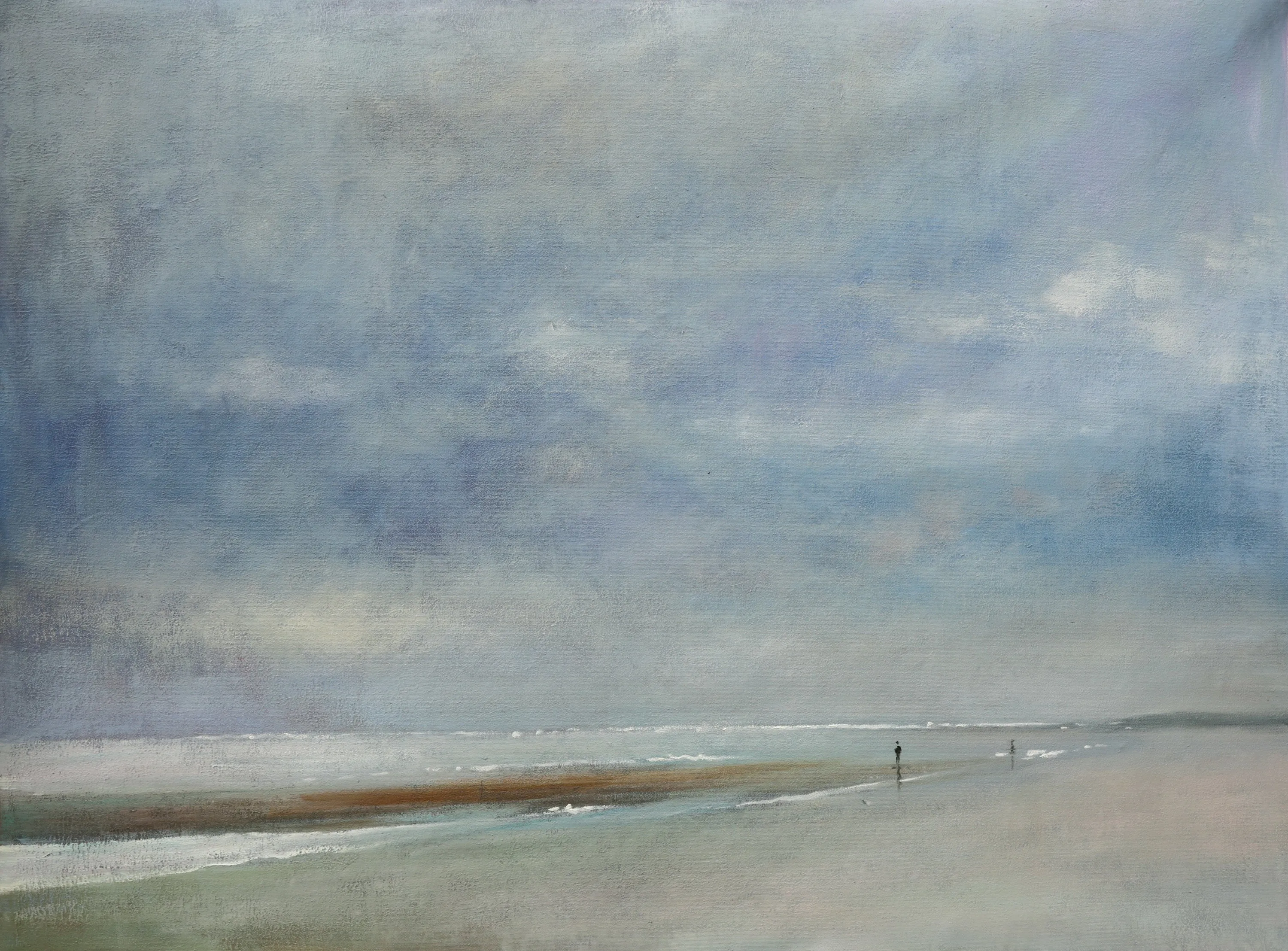 Beach Abstract Acrylic Painting Sky And Sea Painting Ap013