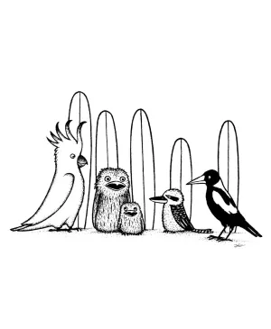 Birdy Boardriders - Print/ Framed Print