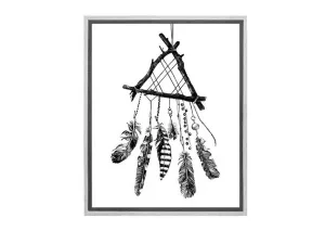 Black & White Dream Catcher | Canvas Wall Art Print