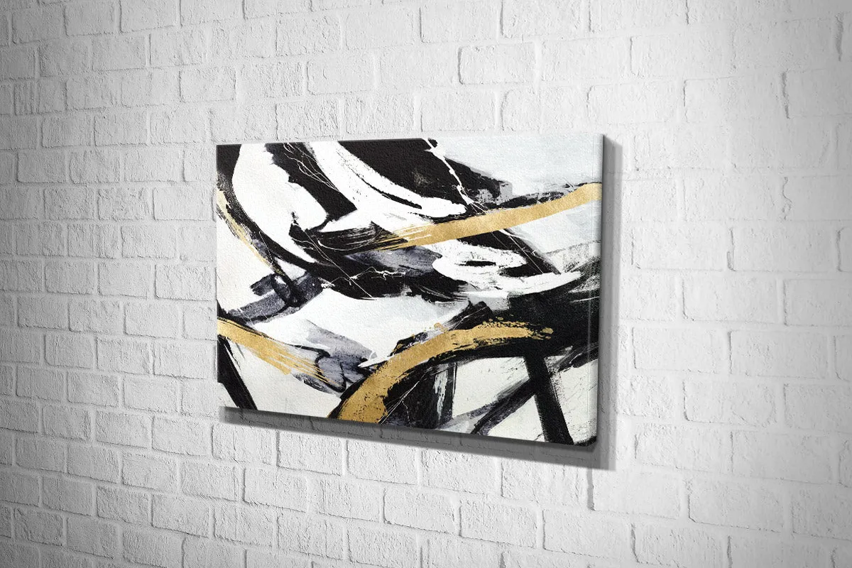 Black and Gold Abstract 2 | Canvas Wall Art Print