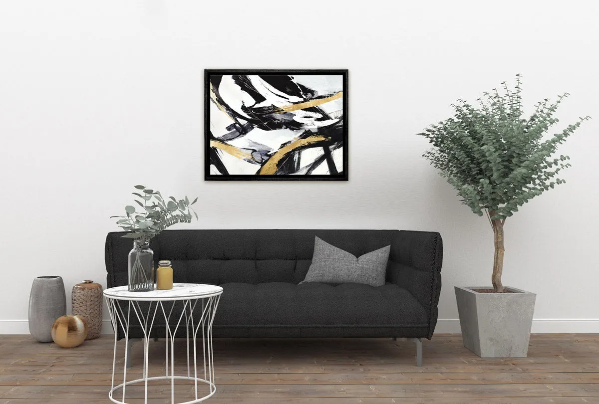 Black and Gold Abstract 2 | Canvas Wall Art Print
