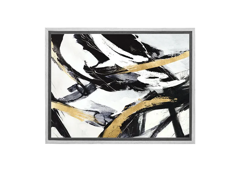 Black and Gold Abstract 2 | Canvas Wall Art Print
