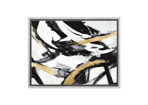 Black and Gold Abstract 2 | Canvas Wall Art Print