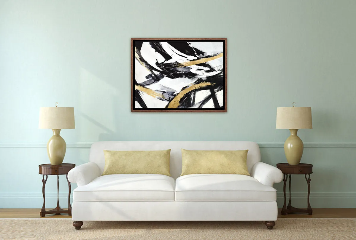 Black and Gold Abstract 2 | Canvas Wall Art Print