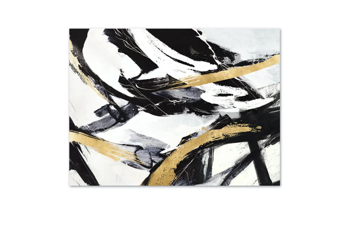 Black and Gold Abstract 2 | Canvas Wall Art Print