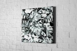 Black and White Monstera | Canvas Wall Art Print