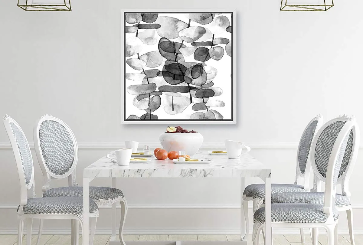 Black and White Watercolour Gum | Canvas Wall Art Print