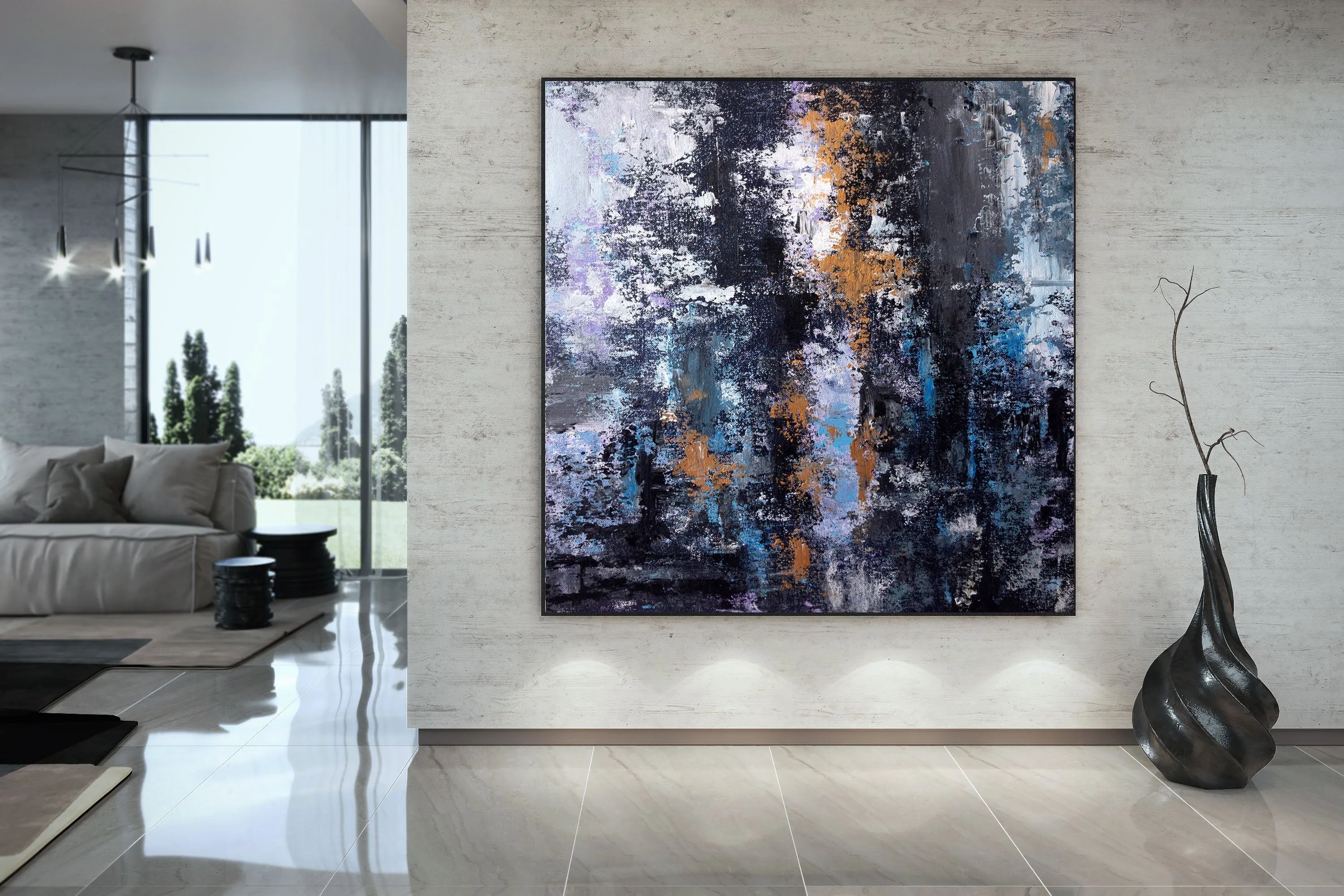 Black Gold Bedroom Wall ArtLarge Wall Art Office Wall Painting Dp020