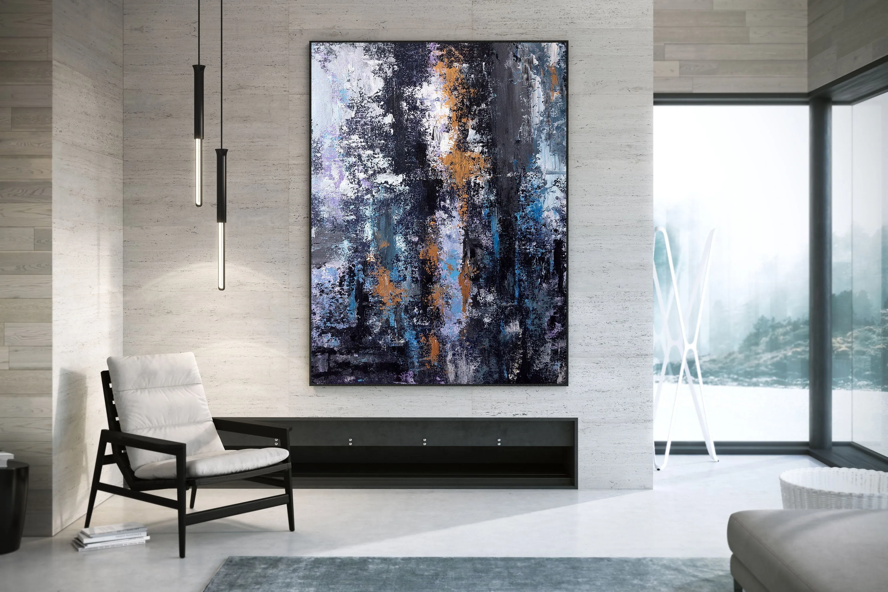 Black Gold Bedroom Wall ArtLarge Wall Art Office Wall Painting Dp020