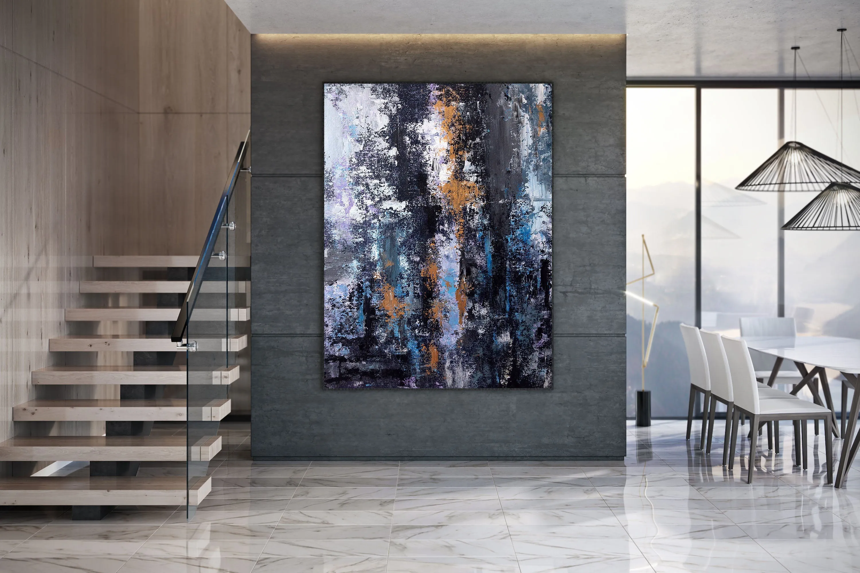 Black Gold Bedroom Wall ArtLarge Wall Art Office Wall Painting Dp020