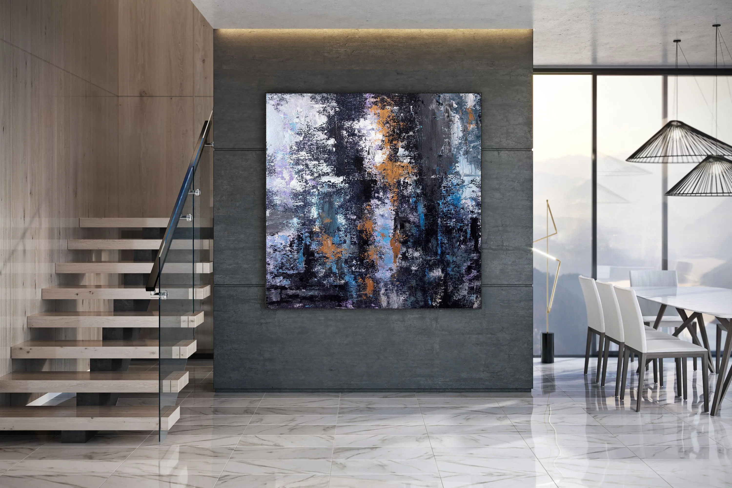 Black Gold Bedroom Wall ArtLarge Wall Art Office Wall Painting Dp020