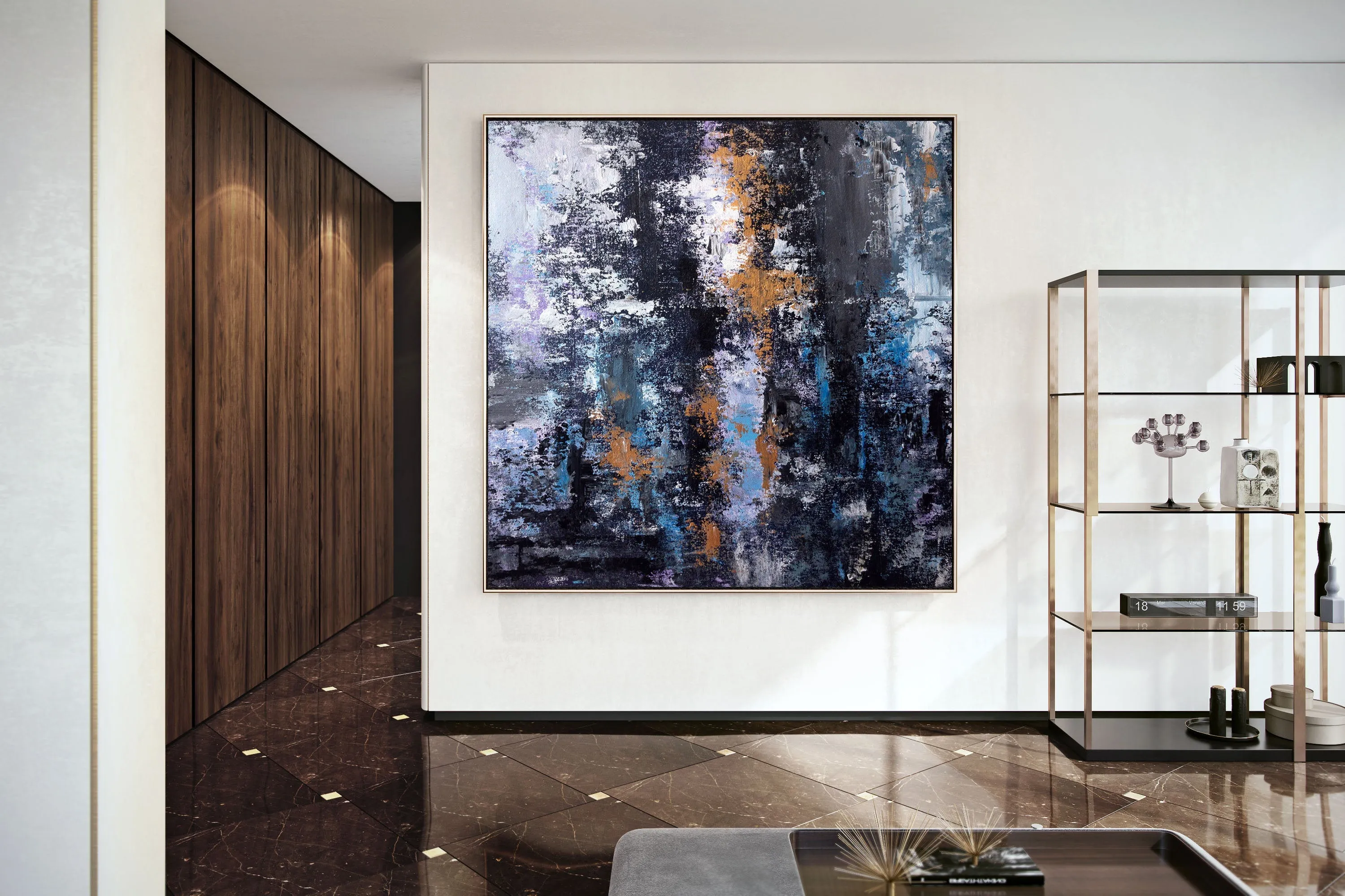 Black Gold Bedroom Wall ArtLarge Wall Art Office Wall Painting Dp020