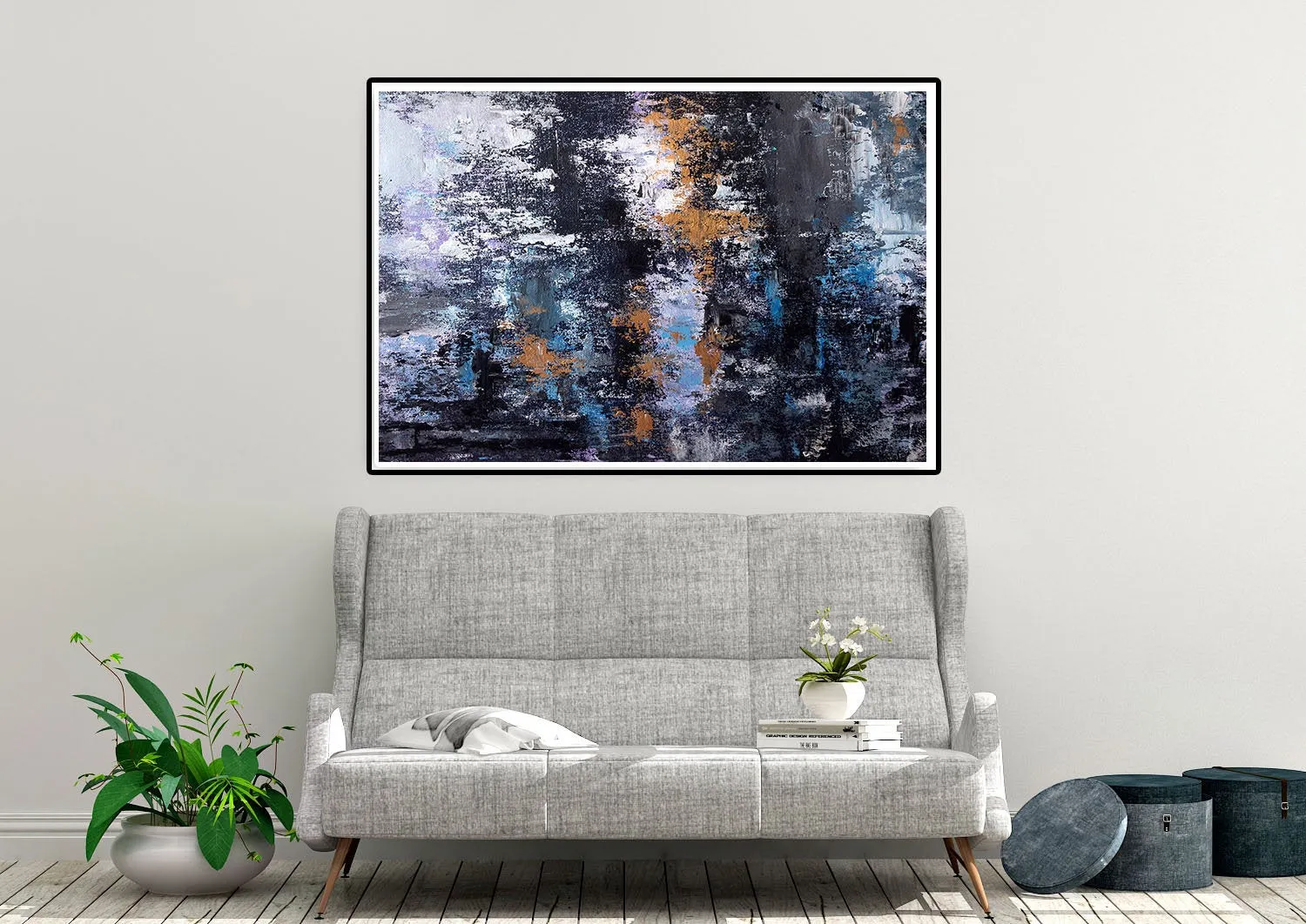 Black Gold Bedroom Wall ArtLarge Wall Art Office Wall Painting Dp020