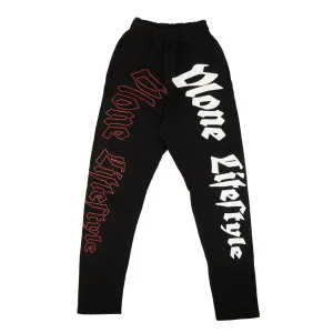 Black Lifestyle Logo Cotton Sweatpants