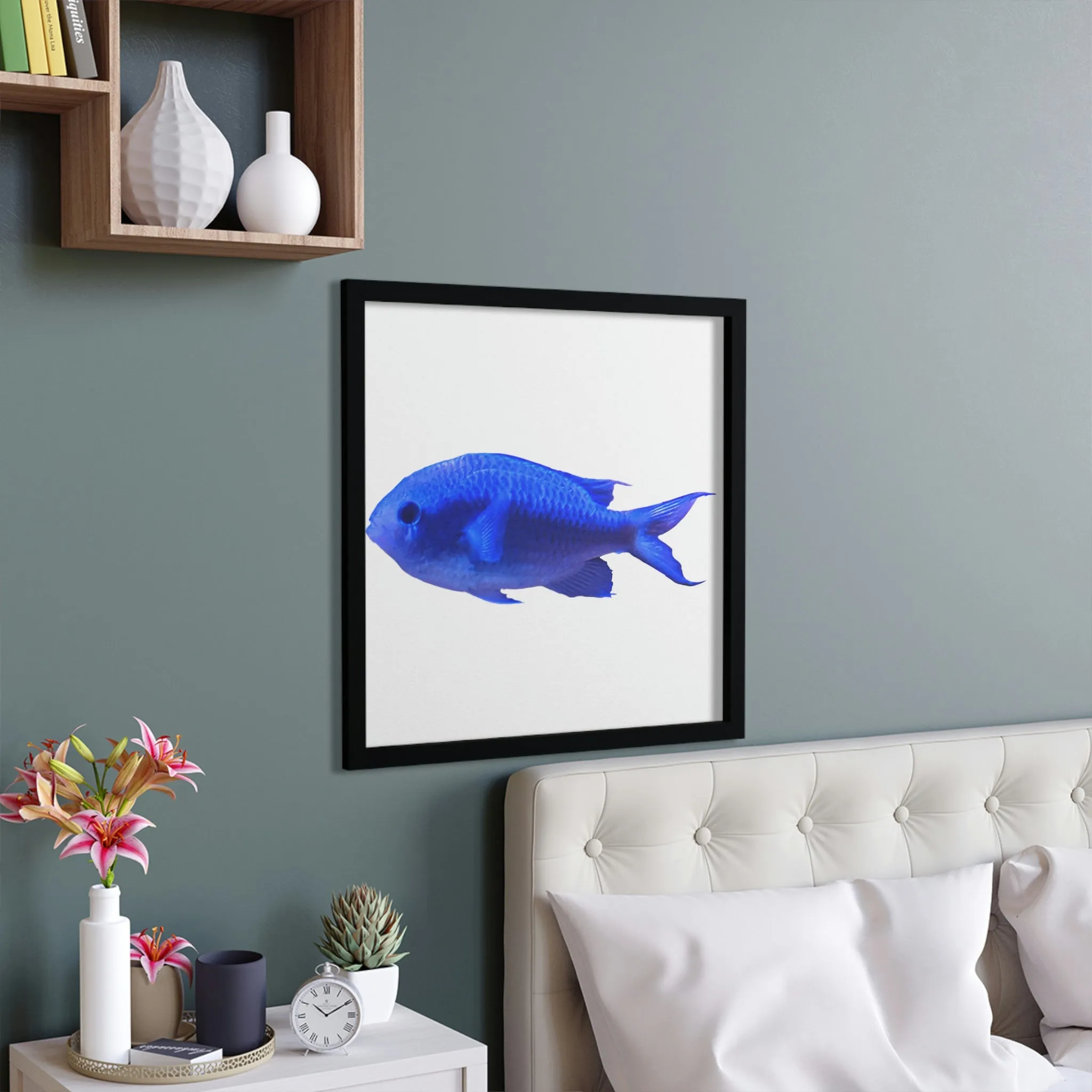 Blue Fish Framed Poster