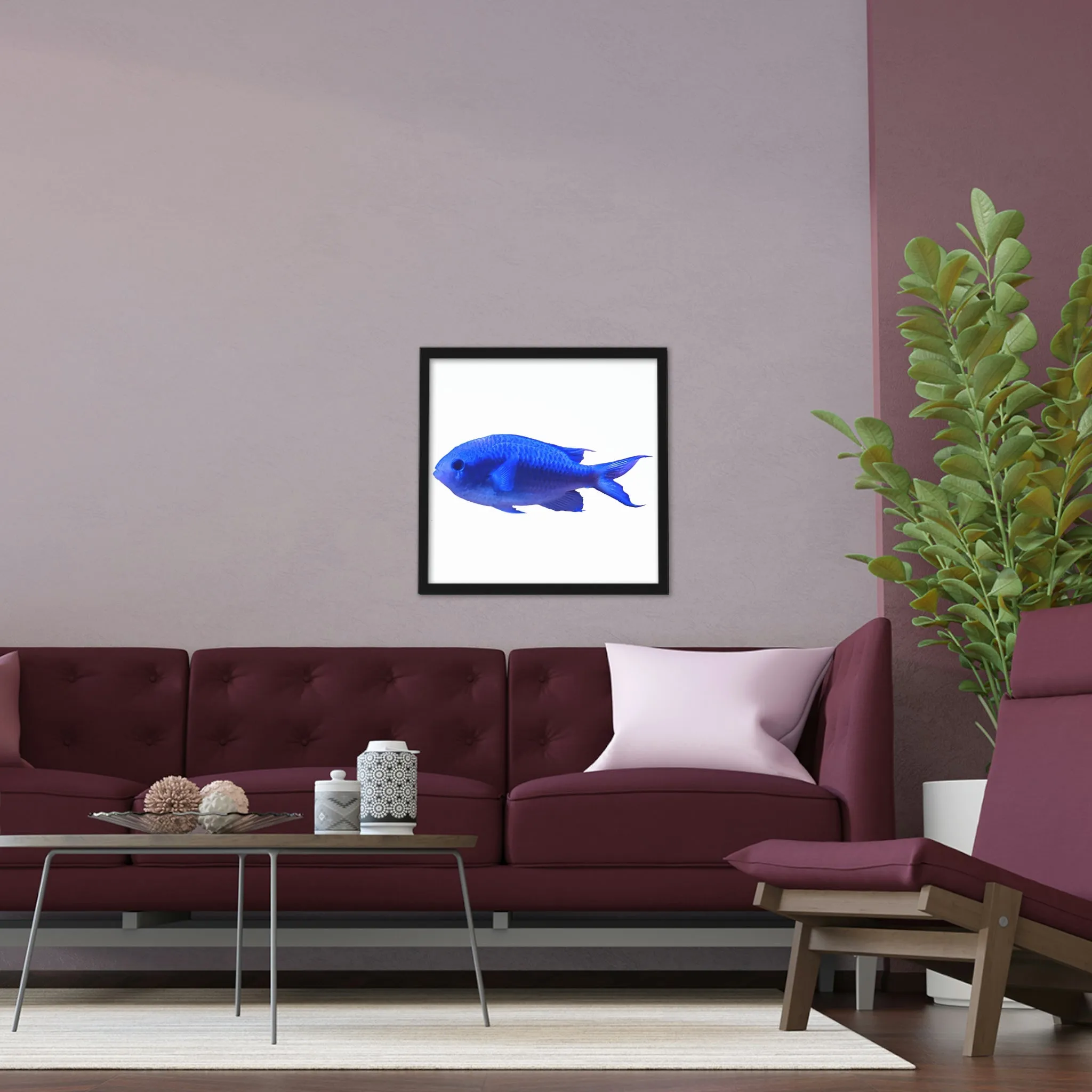 Blue Fish Framed Poster