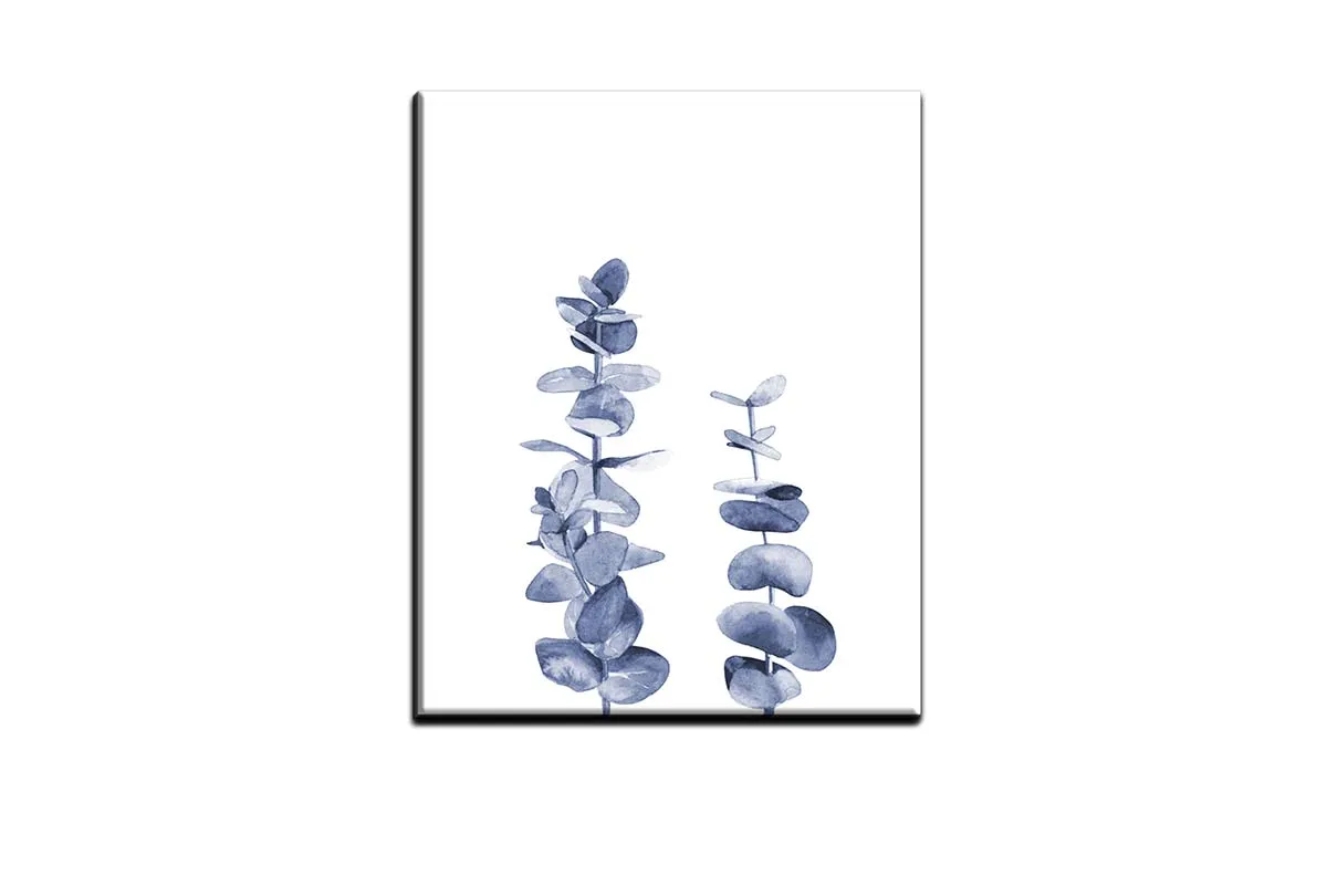 Blue Leaves | Hamptons Canvas Wall Art Print